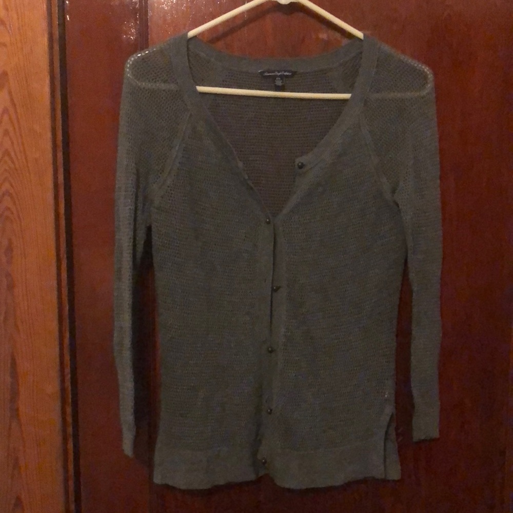 American Eagle gray cardigan